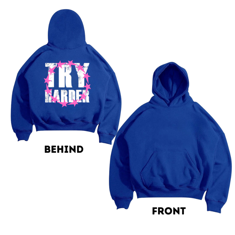 Jual Pullover Hoodie Boxy Try Harder / Hoodie Boxy Benhur / Jaket Boxy ...