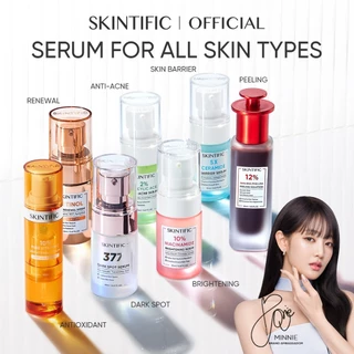 SKINTIFIC Facial Serum All-in-1 Series - Niacinamide Brightening / 5X Ceramide Barrier / Salicylic Acid Anti Acne / Retinol Skin Renewal / 377 Dark Spot / Acid Peeling Solution / Vitamin C Brightening Lactic Acid Exfoliating AHA BHA PHA LHA Centellac