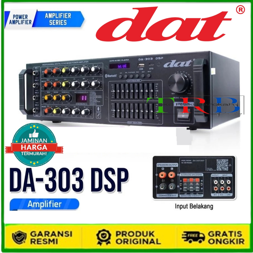 Jual [COD]POWER AMPLIFIER 4 CHANEL DAT DA 303 DSP DA303 MIXER BLUETOOTH ...