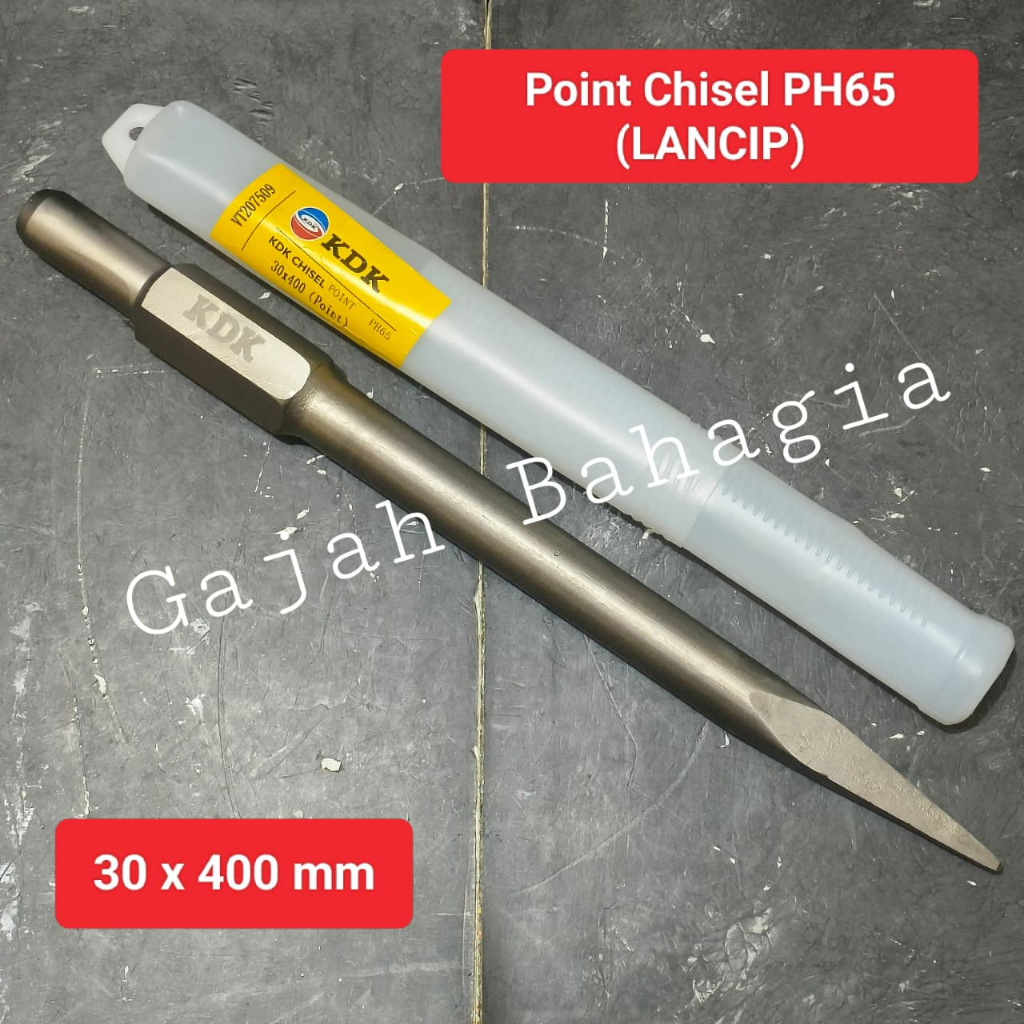Jual Mata bor bobok beton PH65 Jack hammer Lancip 30 x 400 mm Point ...