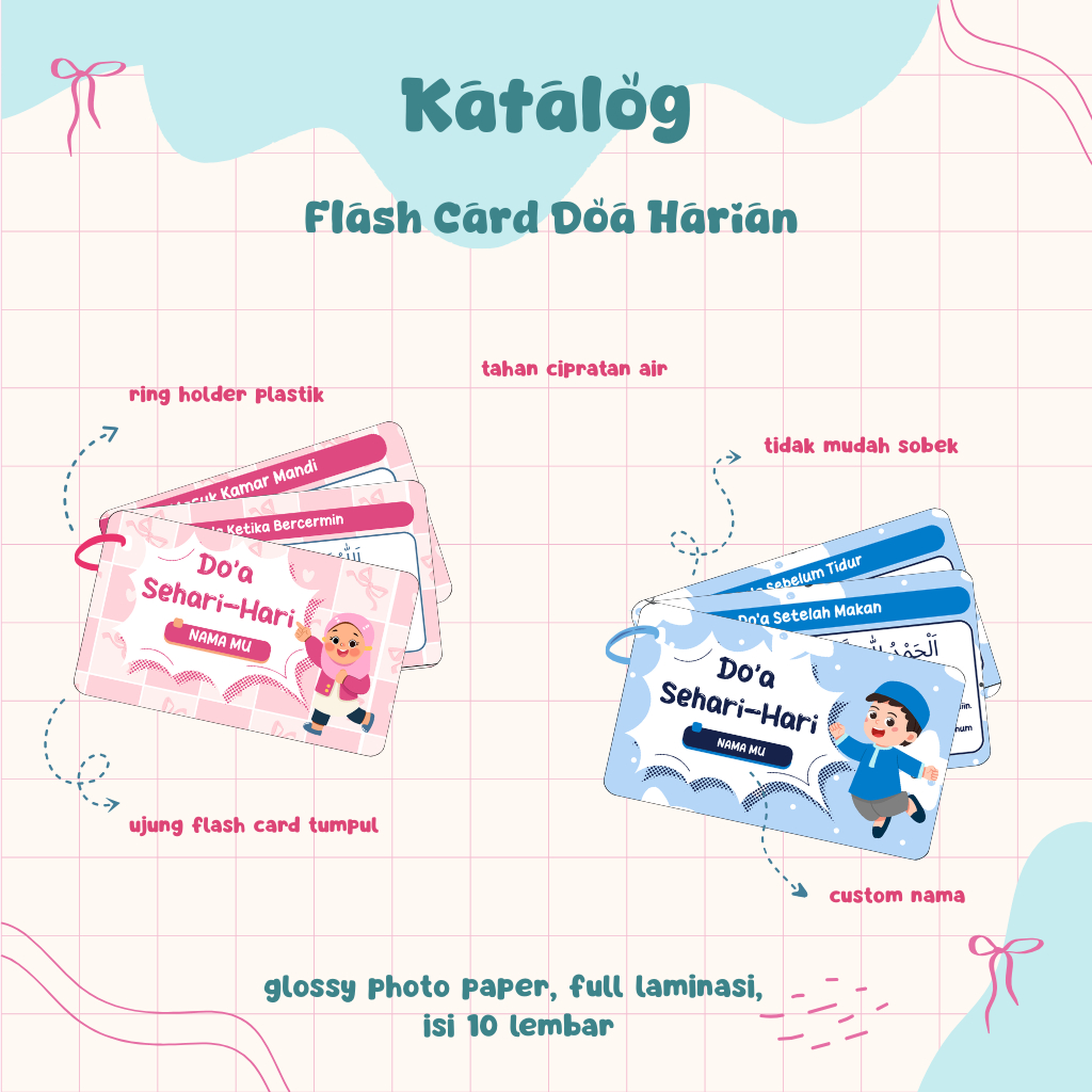 Jual Flash Card Doa Harian Anak Islami Lengkap Arab, Latin & Arti ...