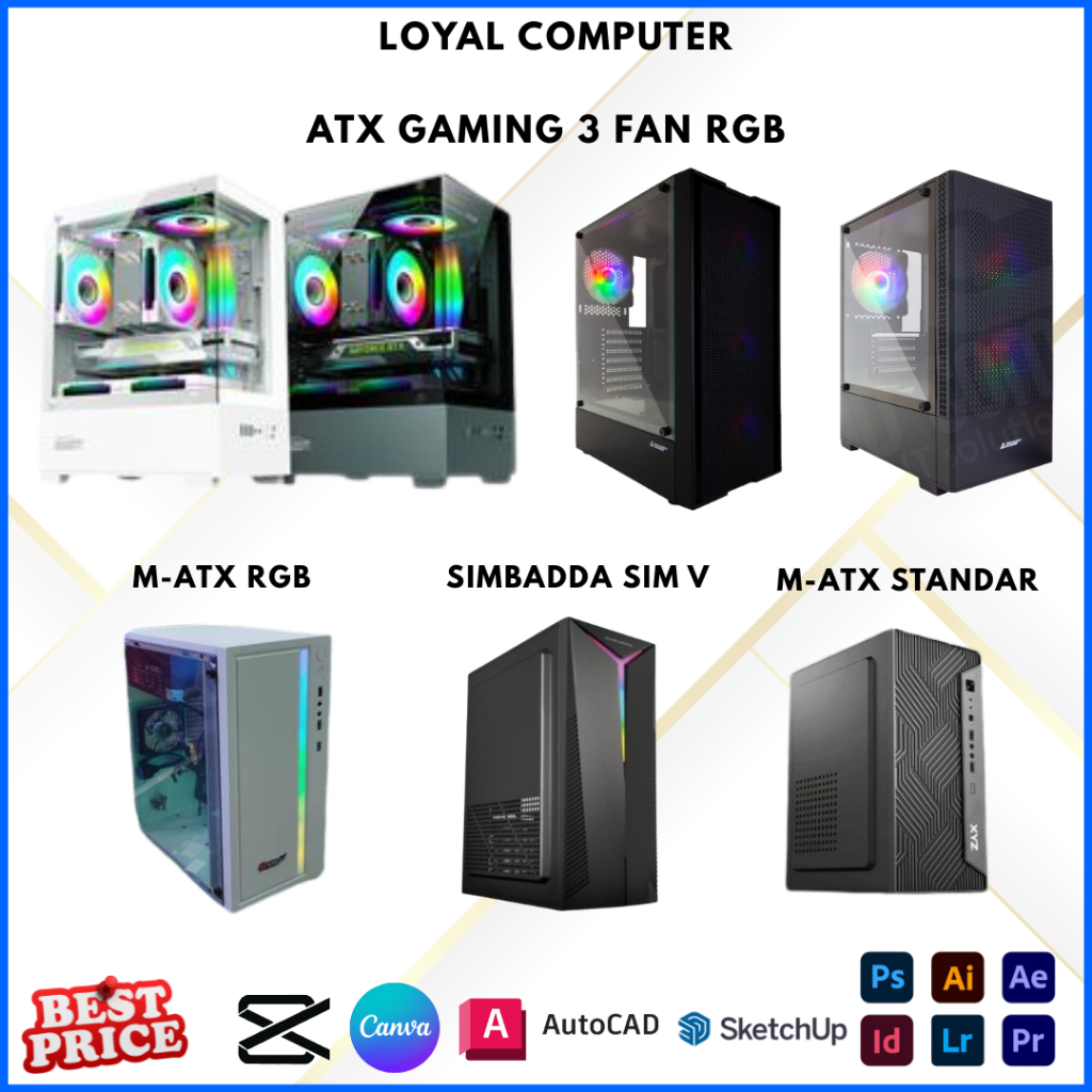 Jual PC Rakitan FullSet Core I3 4170 RAM 16GB SSD 256GB Monitor 24 Inch ...