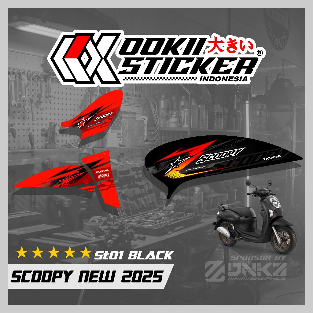 Jual DNKZ - Stiker Scoopy New 2024-2025 Gen 6 Decal Striping Scoopy ...