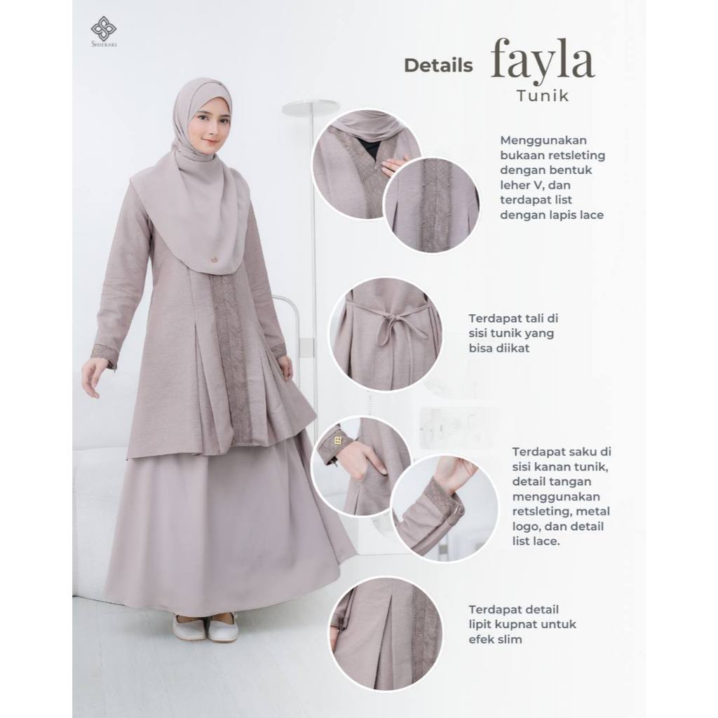 Jual Fayla Tunik By Shieraki Indonesia | Tunik Exclusive with Lace ...