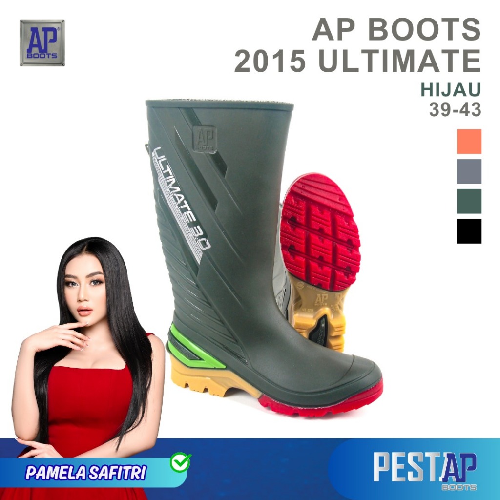 Jual AP Boots 2015 Ultimate Hijau - Sepatu Boot PVC | Shopee Indonesia