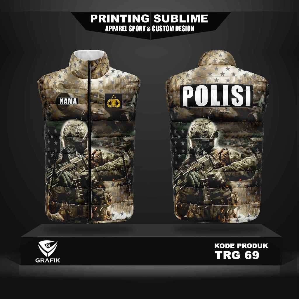 Jual Rompi custom pakaian custom rompi tebal rompi police | Shopee ...