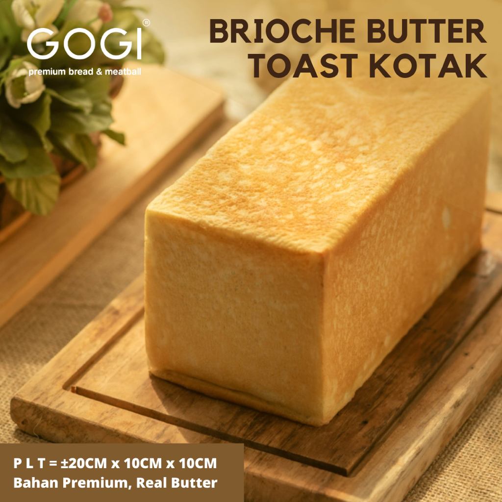 Jual Roti Tawar Kotak Brioche Butter Toast Bread Roti Tawar Toast ...