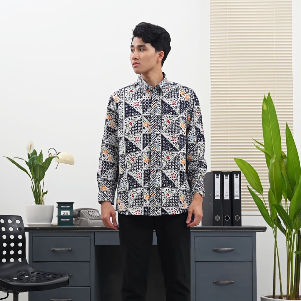 Jual Trabalho - Rama Long Wonogiren L0165, Baju kemeja batik lengan ...