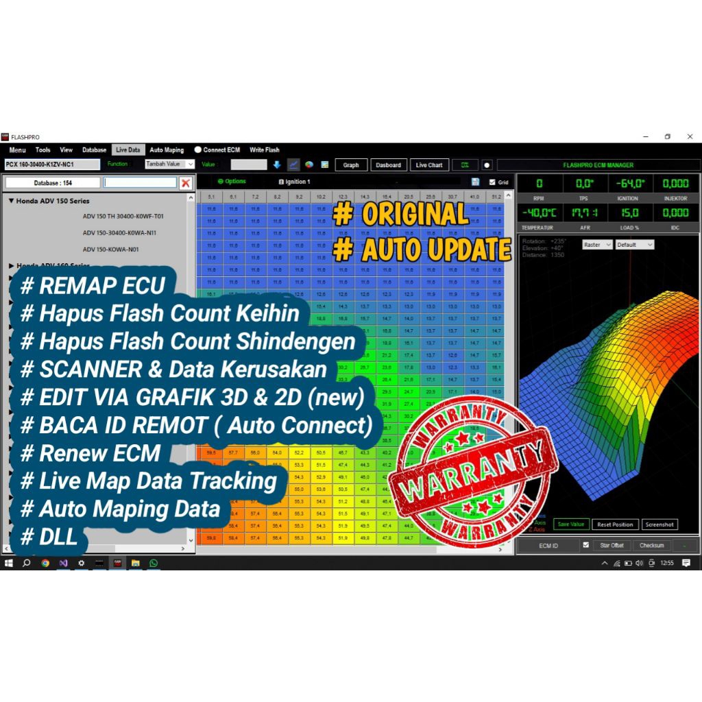 Jual FLASHPRO PAKET REMAP ECU HONDA READ ID YAMAHA SUZUKI HONDA ...
