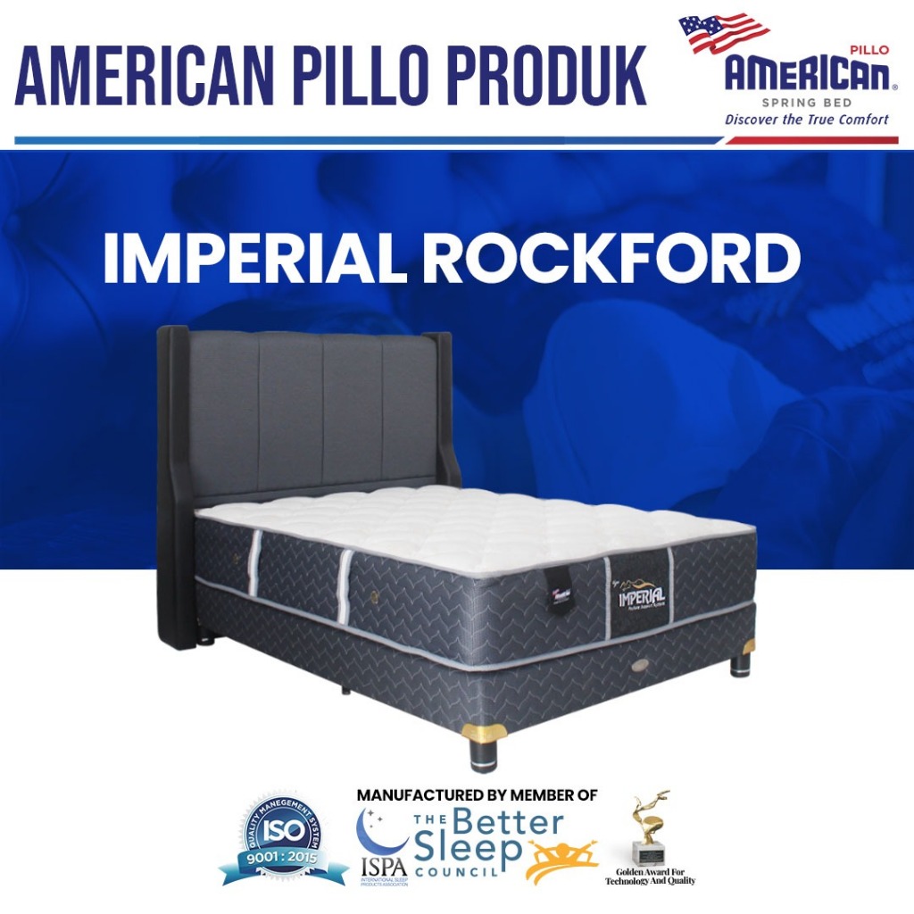 Jual AMERICAN PILLO SET SPRING BED IMPERIAL | Shopee Indonesia