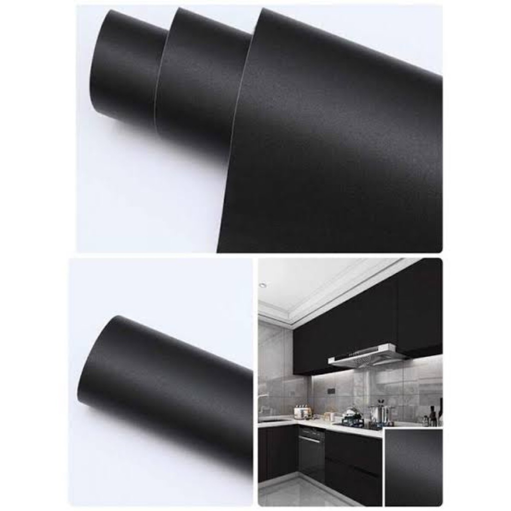 Jual Sticker PVC SHEET Sticker Hitam Doff Stiker Kayu Mebel Untuk Meja ...