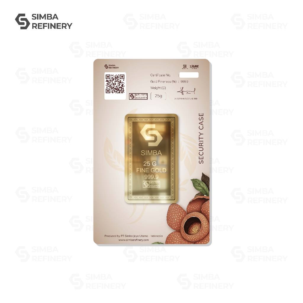 Jual Simba Refinery Logam Mulia 25 Gram Series Nusantara (Rafflesia ...