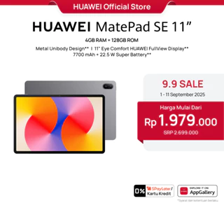 [BEST SELLING] HUAWEI MatePad SE 11" Tablet [4+128GB] | FHD+ Eye Comfort Display | 7700mAh | Metal Unibody