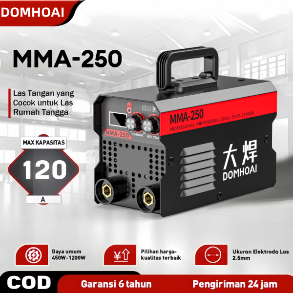 Jual DOMHOAI Mesin Las Listrik Inverter MMA-250 120A 450 watt Trafo Las ...