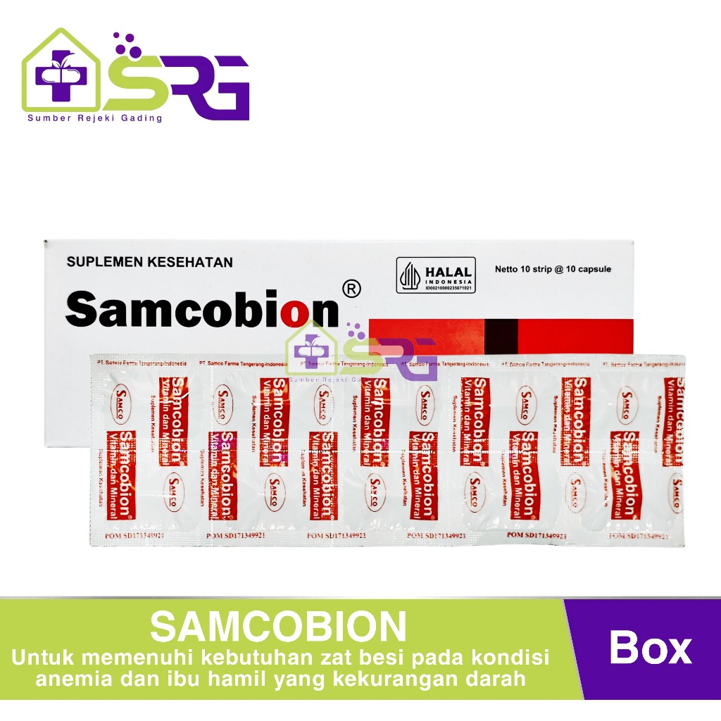 Jual SAMCOBION BOX 100 Kapsul - Suplementasi Vitamin, Mineral ...