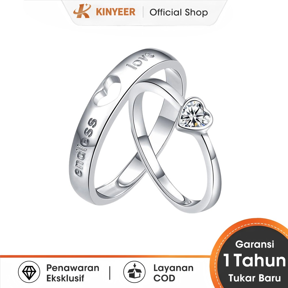 Jual Cincin Couple Wedding Ring premium Zirconia Cincin Couple Perak ...