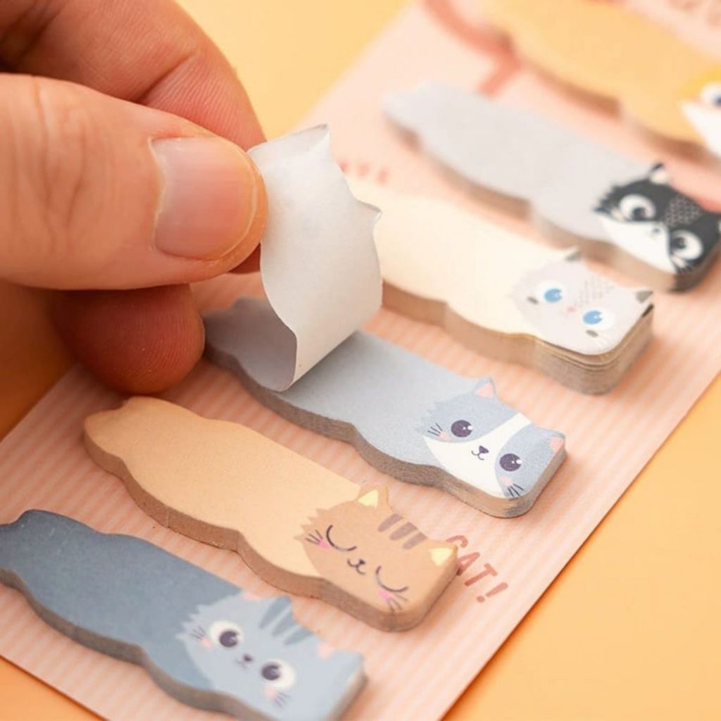 Jual Sticky Notes Cartoon Cat Isi 180 Lembar Memo Pads Cute Pos it ...