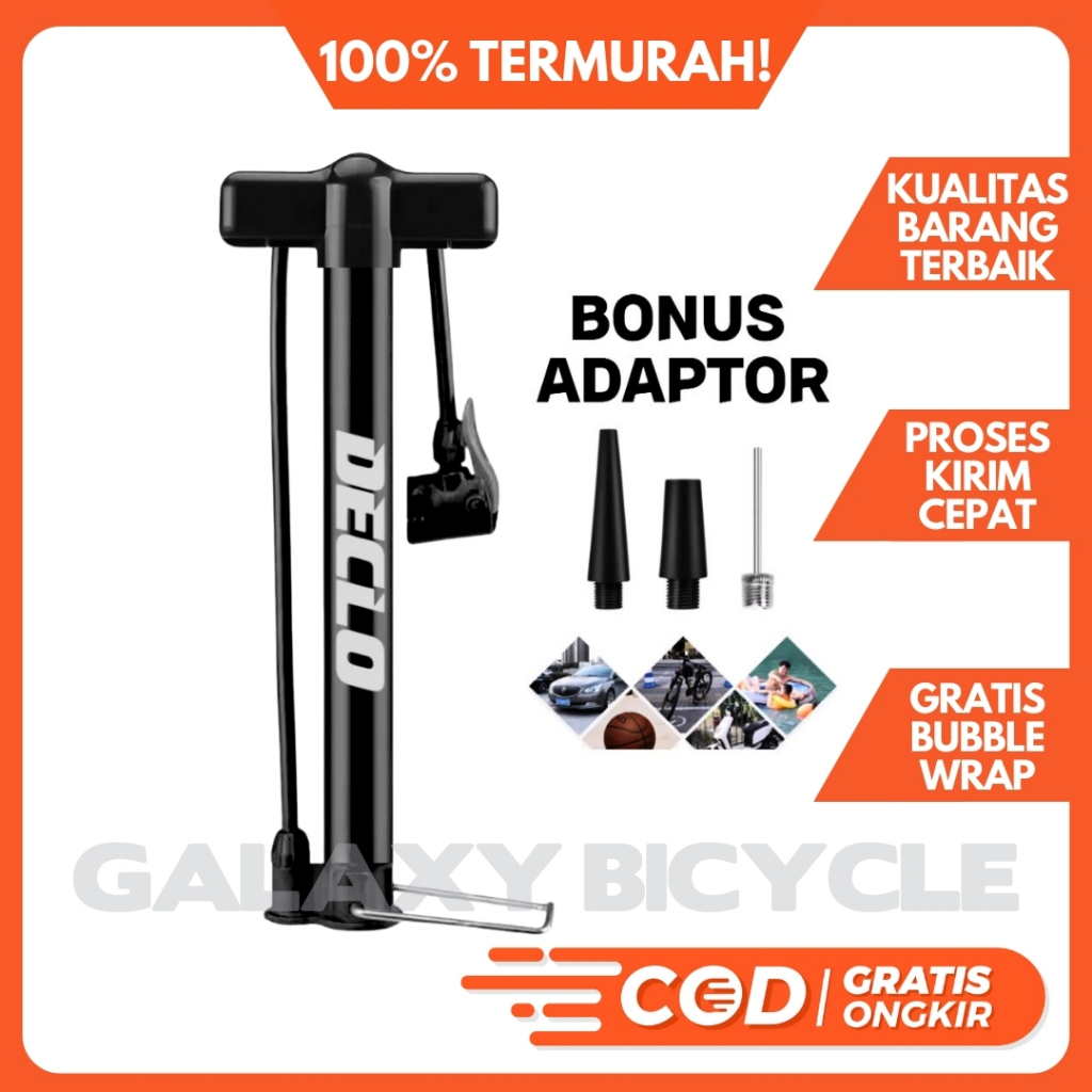 Jual Pompa Sepeda DECLO P02 120 PSI Alloy Pentil Schrader AV dan Presta ...