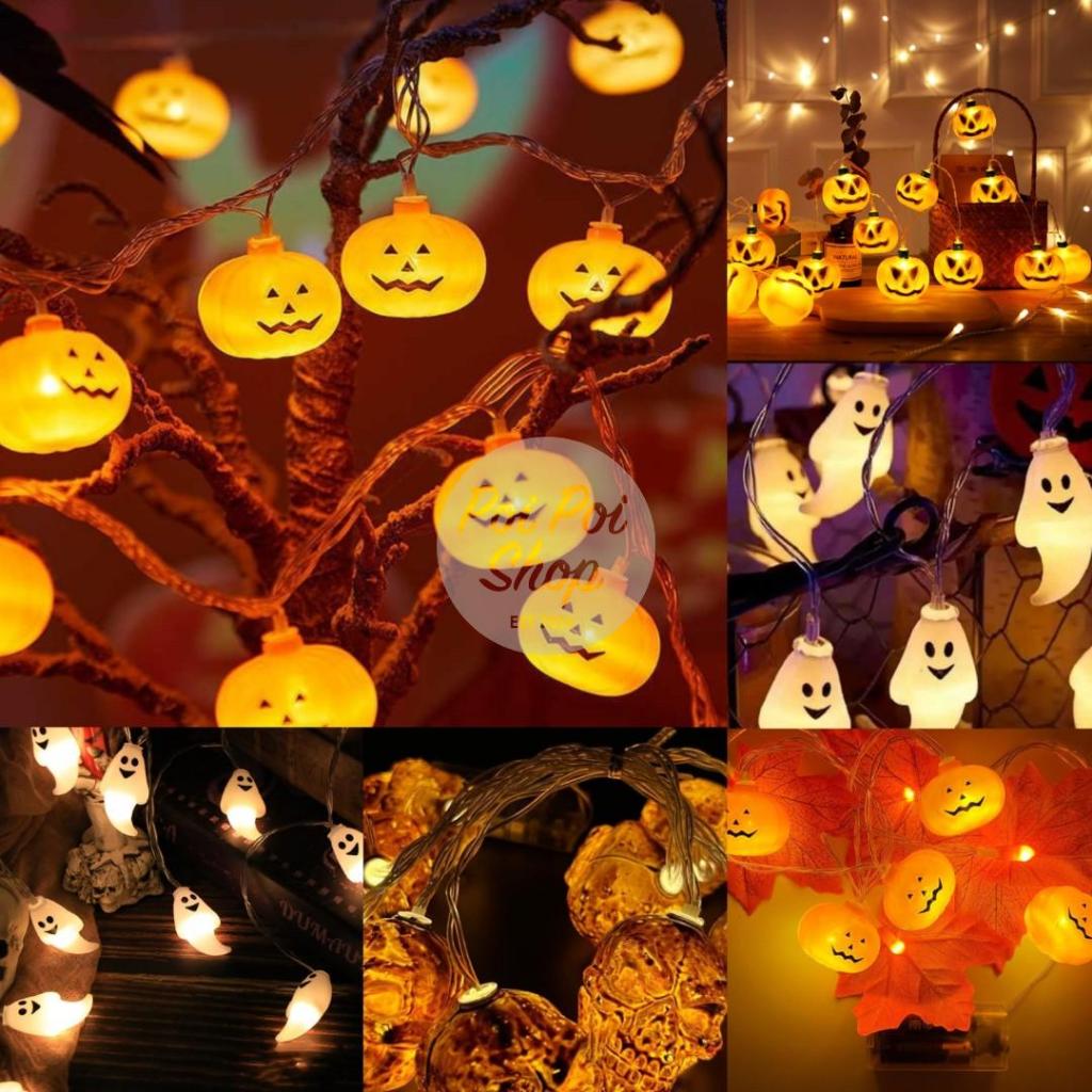 Jual Lampu LED Halloween Renteng Labu Pumpkin Ghost Hiasan Dekorasi ...