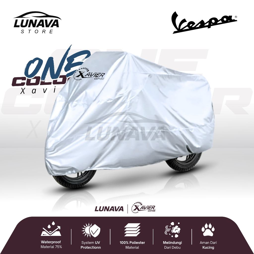 Jual LUNAVA Xavier Cover Motor Silver Vespa Matic Primavera , Sprint ...