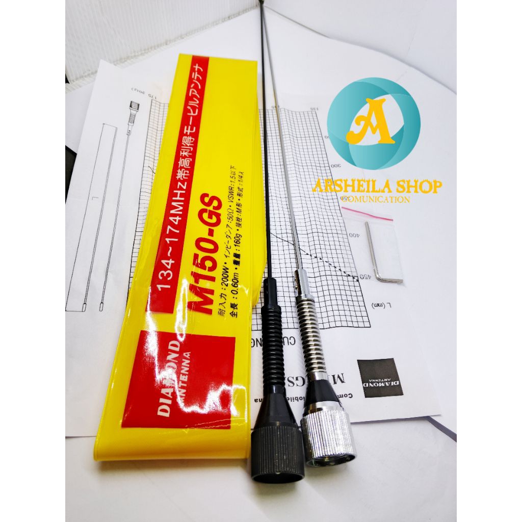 Jual Antena Radio Rig mobil m150Gs Diamond 136-174 Mhz | Shopee Indonesia