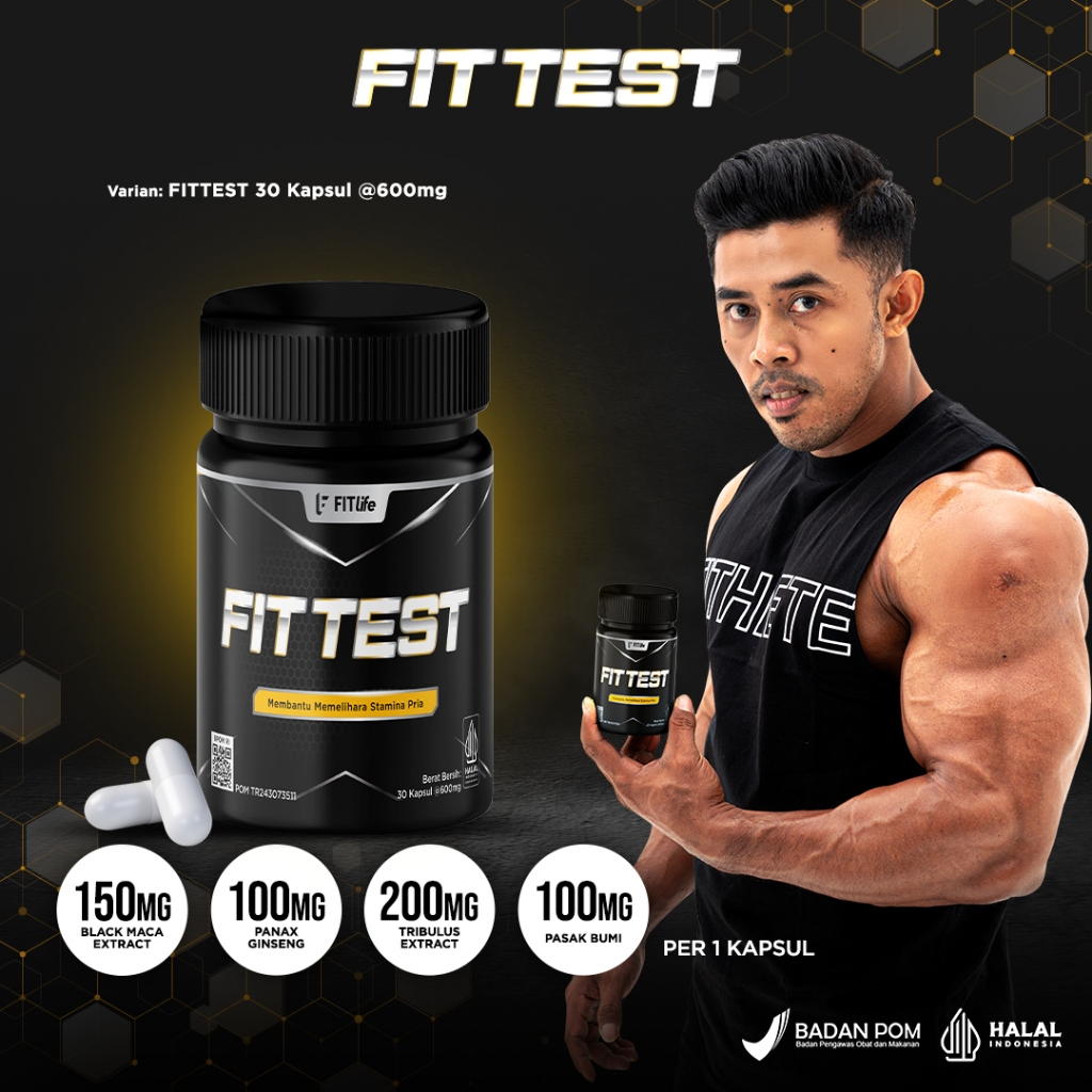 Jual FITLIFE FITTEST 60 Kapsul 600mg Testobooster BPOM & HALAL FIT TEST ...