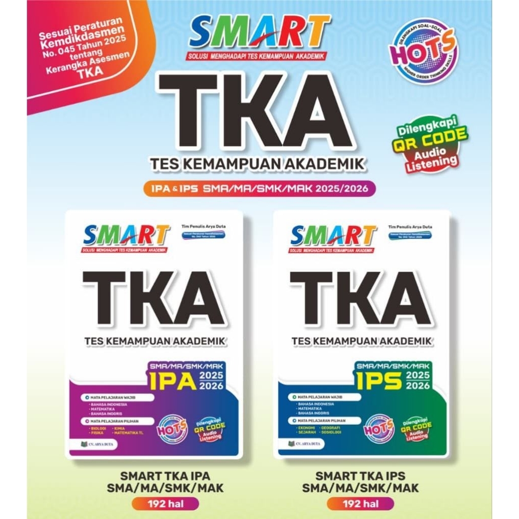 Jual Buku TKA SMA/SMK 2025/2026 UTBK SNBT IPA IPS + QR Code Listening ...