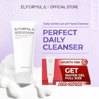 ELFORMULA Daily Gentle Low pH Facial Cleanser - Face Wash Facewash Sabun Cuci Muka Acne-Prone Kulit Berminyak Oil Control Pembersih Wajah Glowing Mencerahkan Melembabkan Wajah Niacinamide Calendula Cica