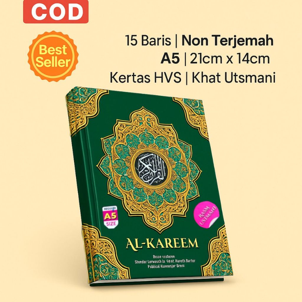 Jual COD Al-Qur'an Al-Kariim A5 Tanggung non terjemah 15 baris khat ...