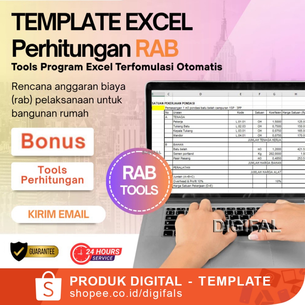 Tools RAB Atomatis Excel - Aplikasi Perhitungan Rencana Untuk Anggaran Biaya Pembangunan Rumah Terlaris