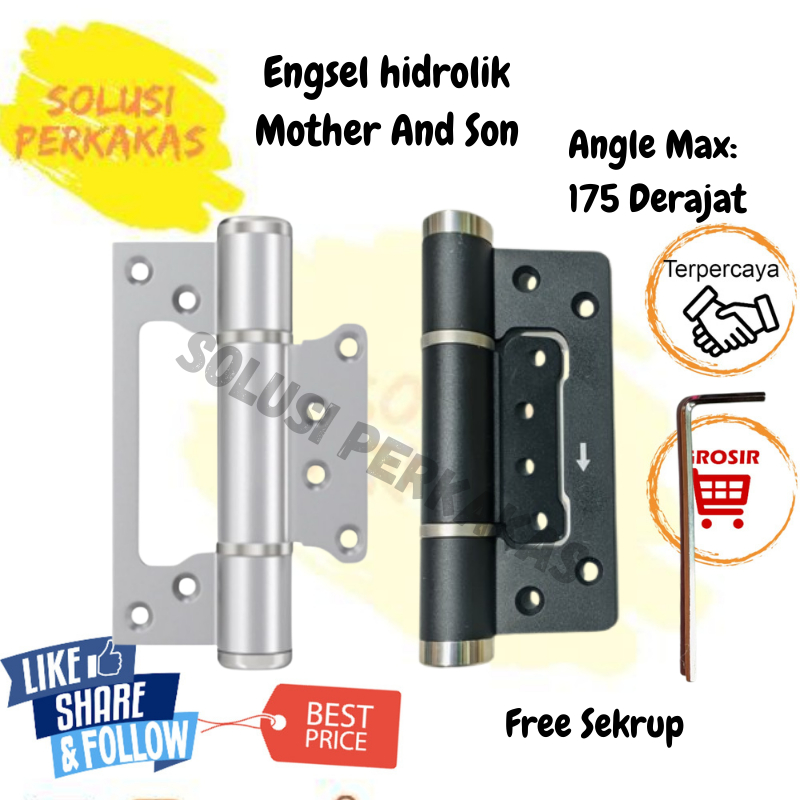 Jual Engsel Hidrolik Mother & Son 1 SET (2 PCS) / Pintu Engsel ...