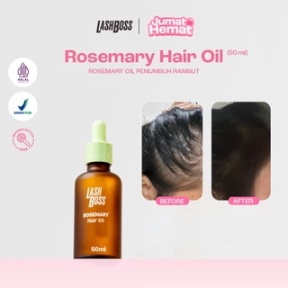 LashBoss Rosemary Hair Growth Oil - Minyak Penumbuh Rambut Hair Essence Oil Rosemary Oil Hair Care Hair Serum Hair Ampoule Membantu Perawatan Rambut Rontok