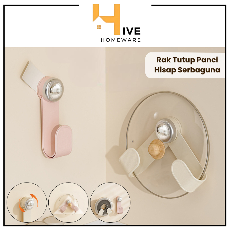Jual HIVE Rak Tutup Panci Putar Dengan Penghisap, Talenan, Kait Talenan ...