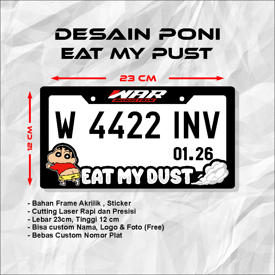 Jual Frame Plat Nomor motor Model JDM All Desain Viral PNP disemua ...