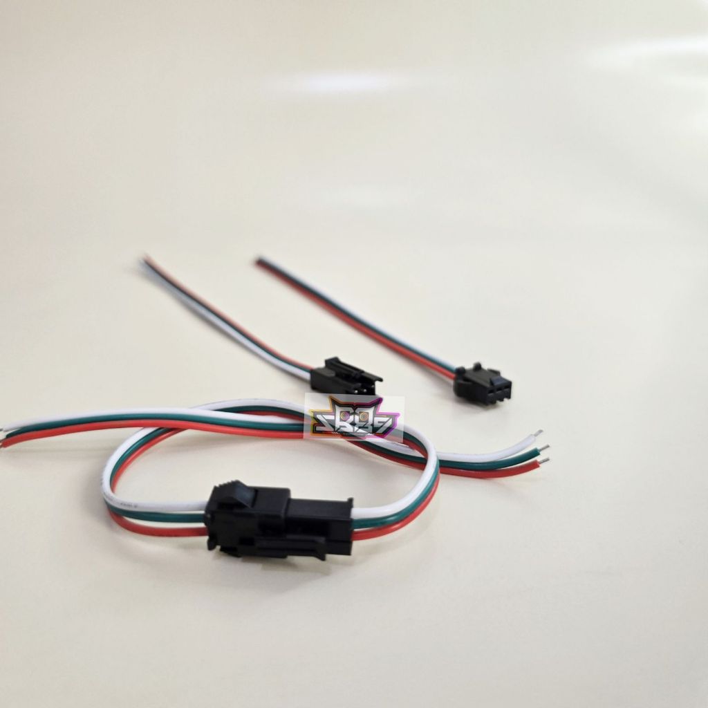 Jual SB Socket 3 PIN Plus Kabel / Konektor JST 3 PIN LED DC Male Female ...