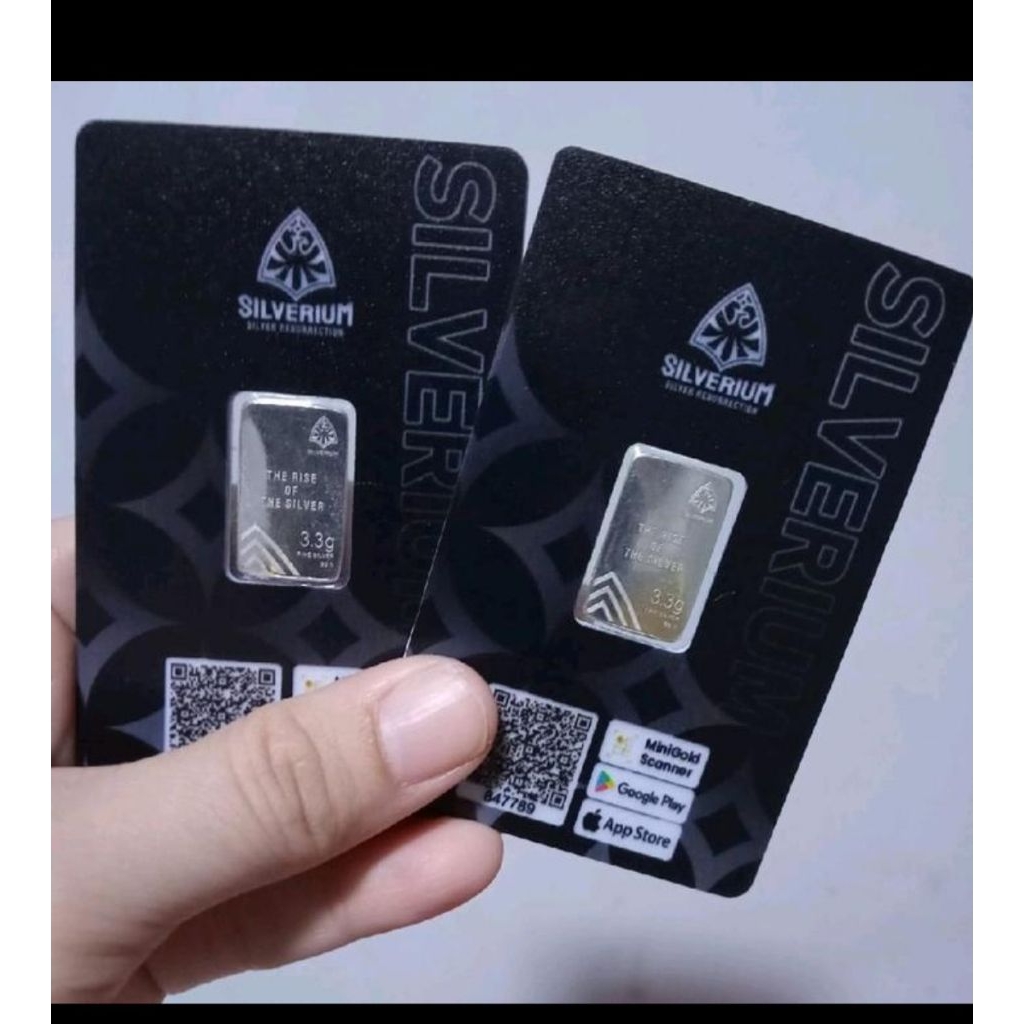 Jual Silverium Perak Murni 999,9 3,3 Gram Logam Mulia Silver Bar Asli ...