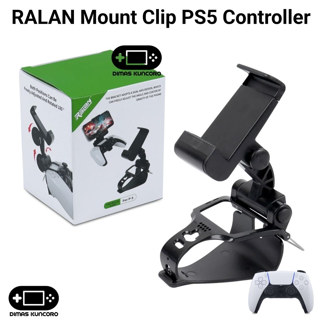 Jual RALAN Mount Clip PS5 Controller stik hp android klip holder ...