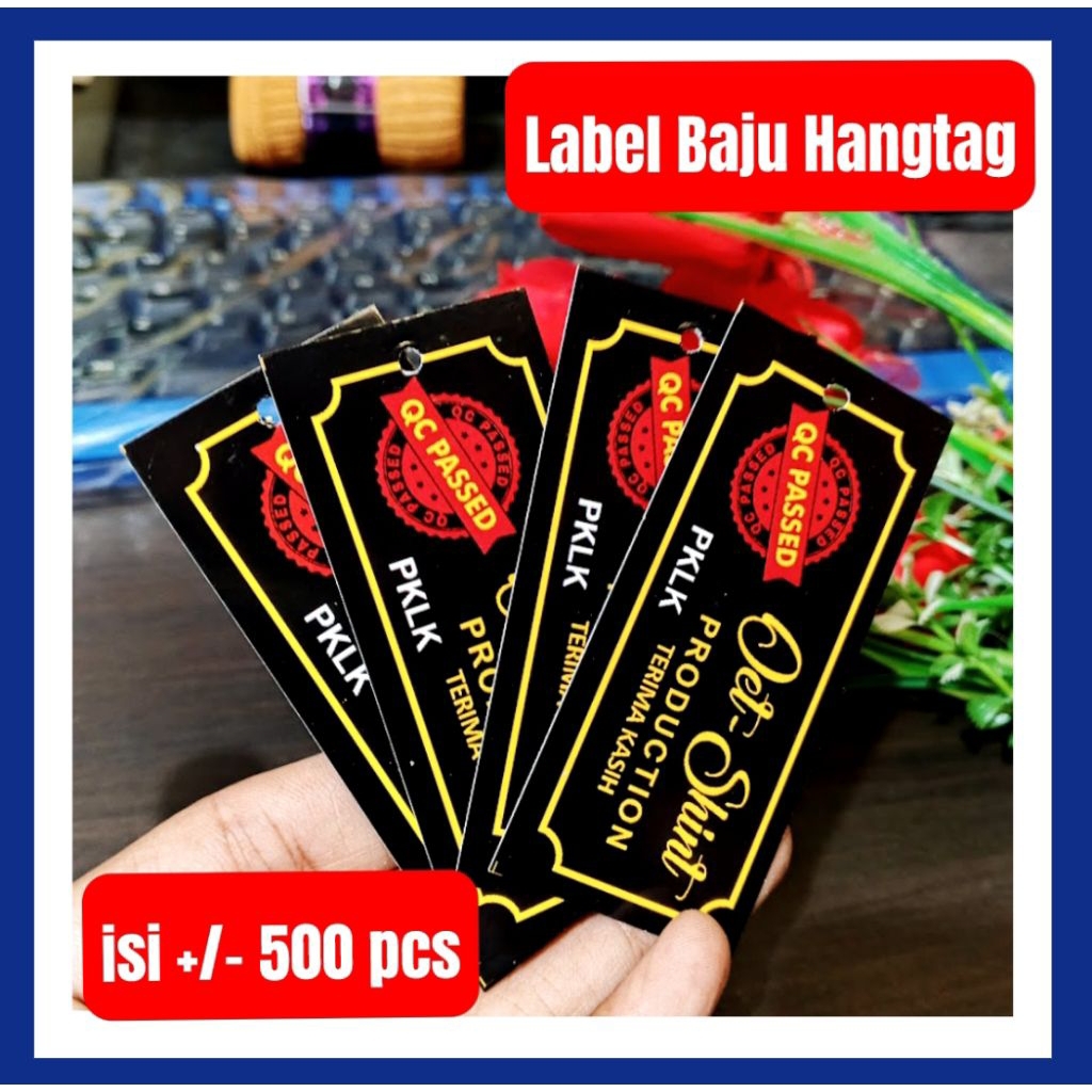 Jual Hang Tag label baju Kertas Handtag Custom Nama | Shopee Indonesia