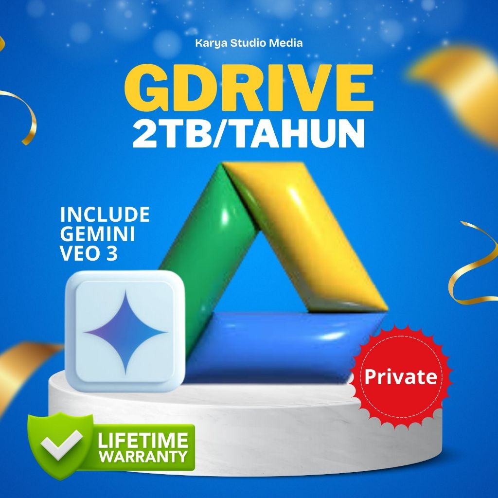 Jual Gemini AI VEO 3 | GDrive 2TB 1 Tahun Private | Shopee Indonesia