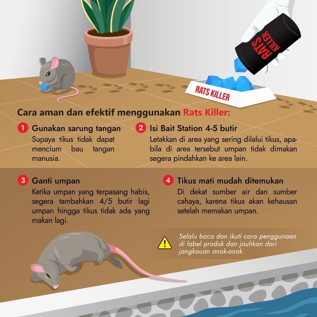 Jual RATS KILLER (FREE ONGKIR) RACUN TIKUS BALOK makanan pembasmi tikus ...