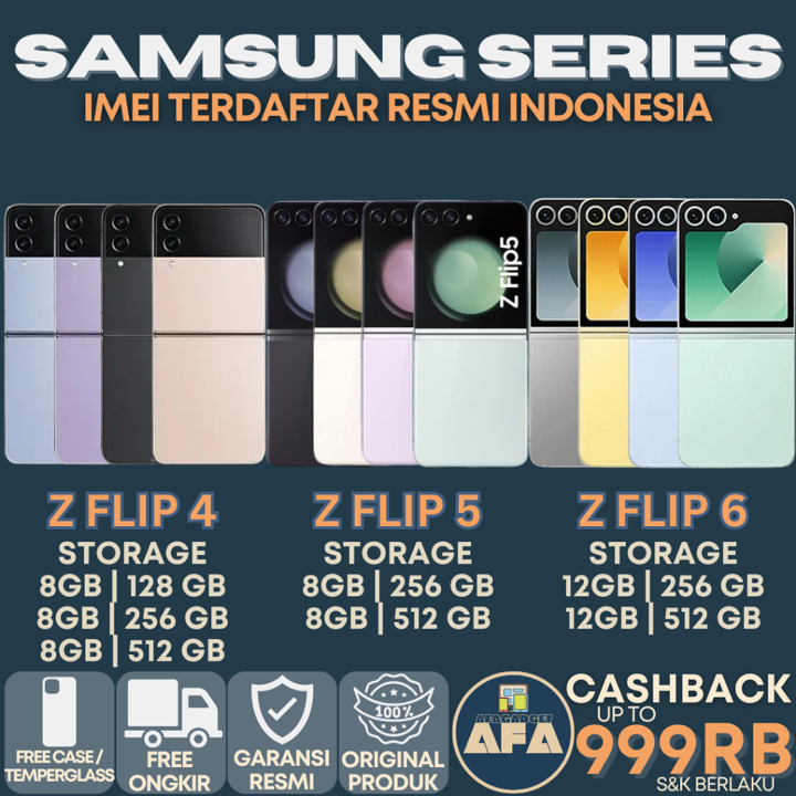 SAMSUNG GALAXY Z FLIP 6 & 5 & 4 128GB 256GB 512GB SECOND ORIGINAL GARANSI RESMI 