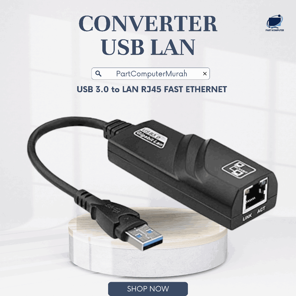 Jual USB PART Kartu Jaringan 3.0 LAN Port / USB 2.0 GIGABIT ETHERNET ...