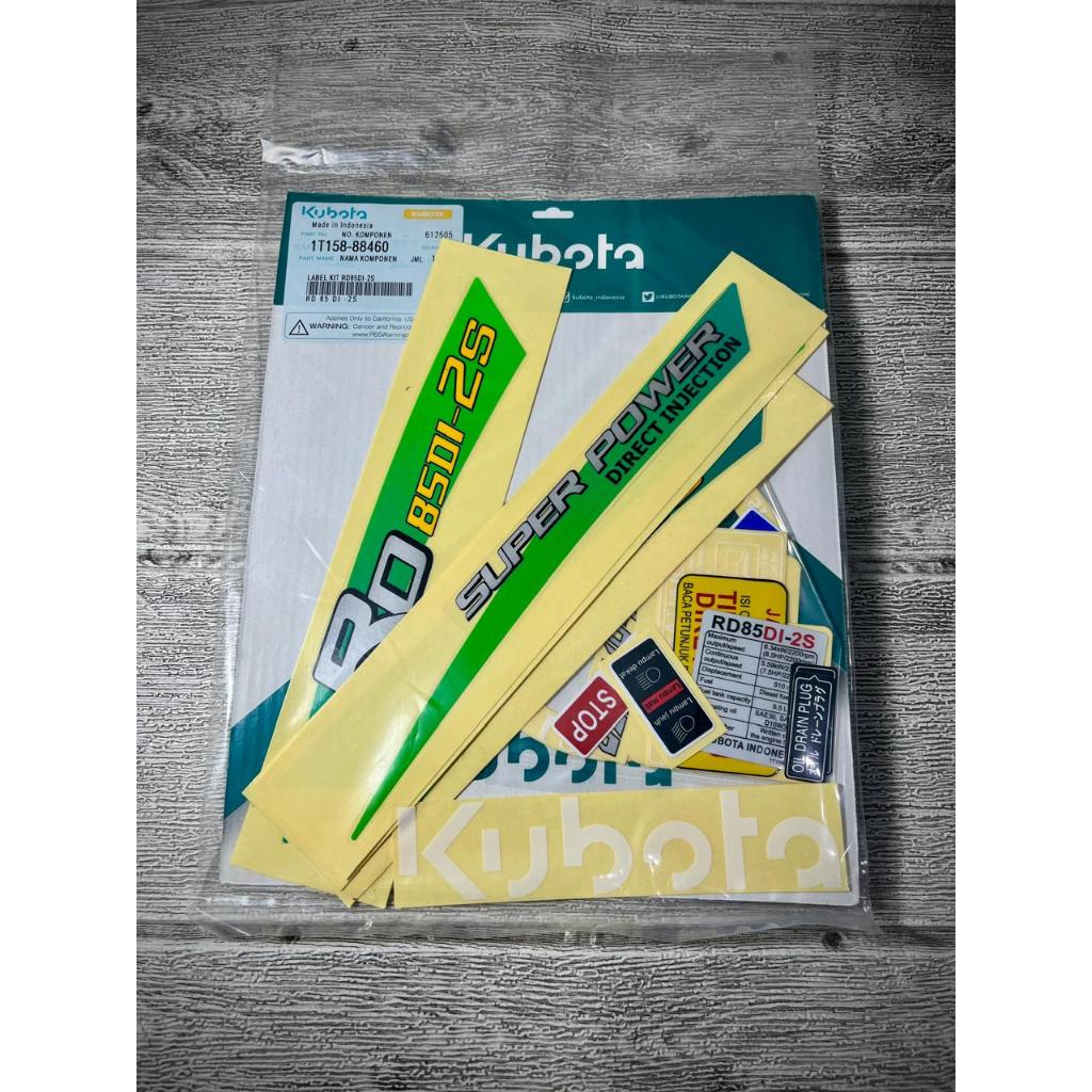 Jual KUBOTA STICKER / LABEL KIT RD 85 DI-2S 1T158-88460 ORIGINAL ...