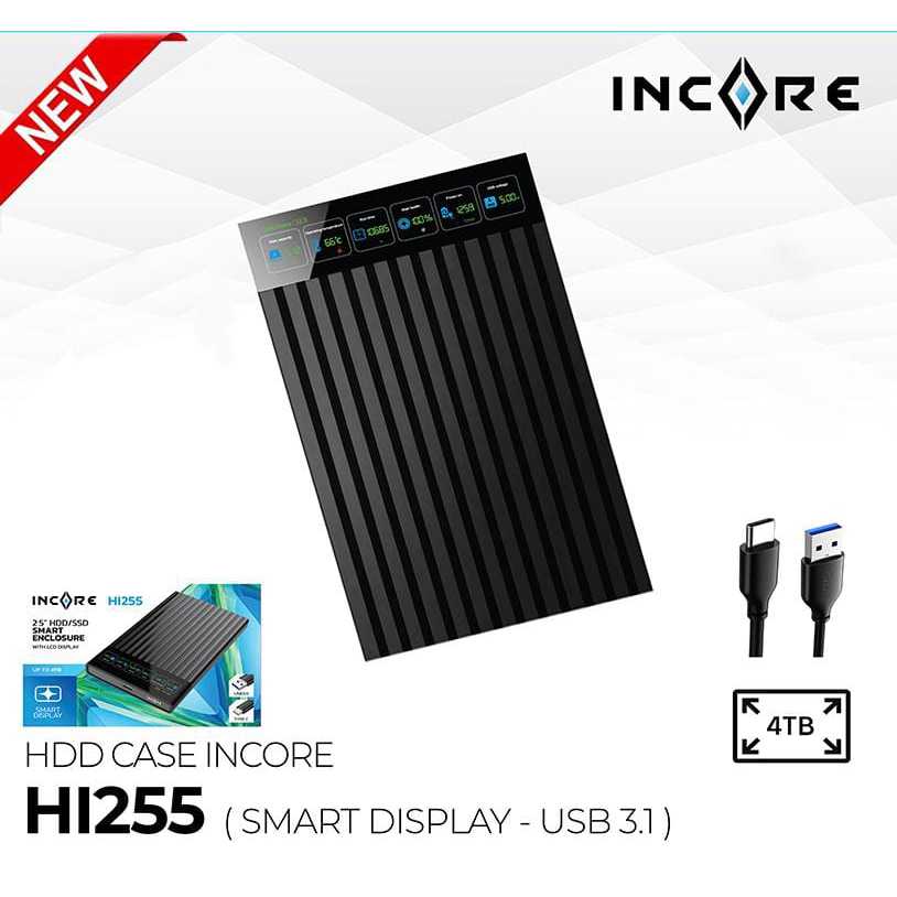 Jual CASING HARDISK 2.5 DISPLAY INCORE HI255 | Shopee Indonesia
