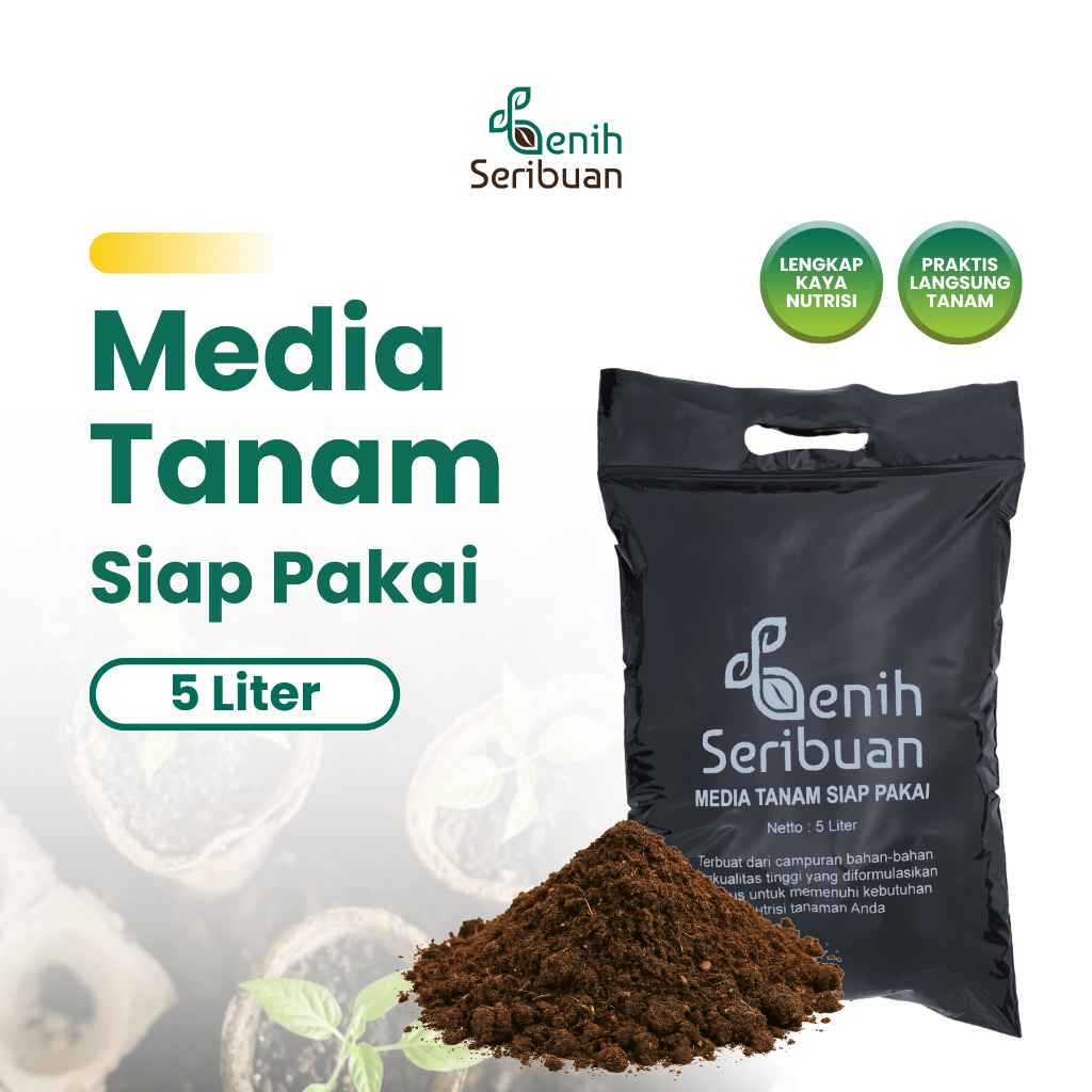 Benih Seribuan - Media Tanam Siap Pakai Metan Kaya Nutrisi Bebas Hama 5 Liter