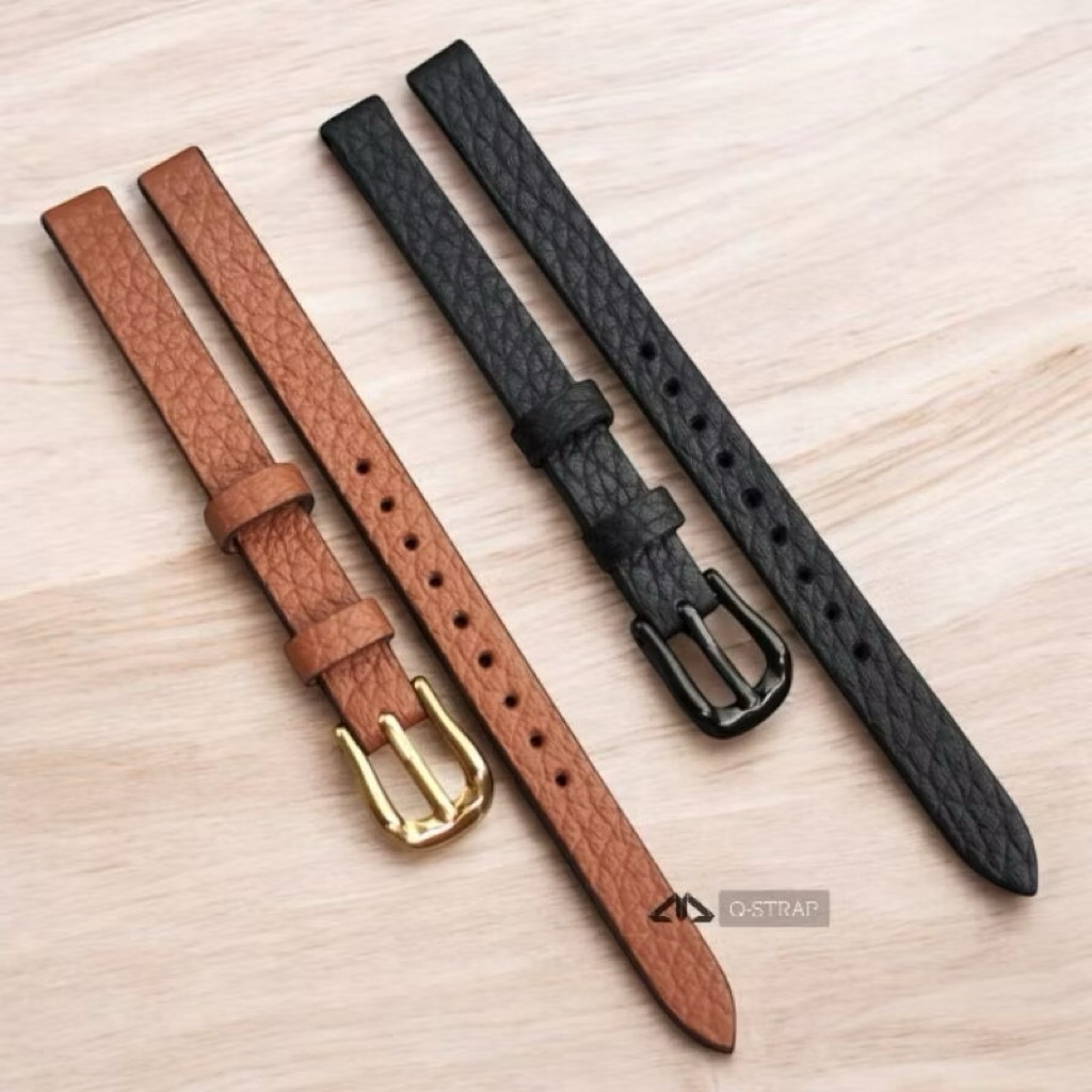 Jual tali jam tangan kulit asli wanita 8mm 10mm 12mm 14mm | Shopee ...