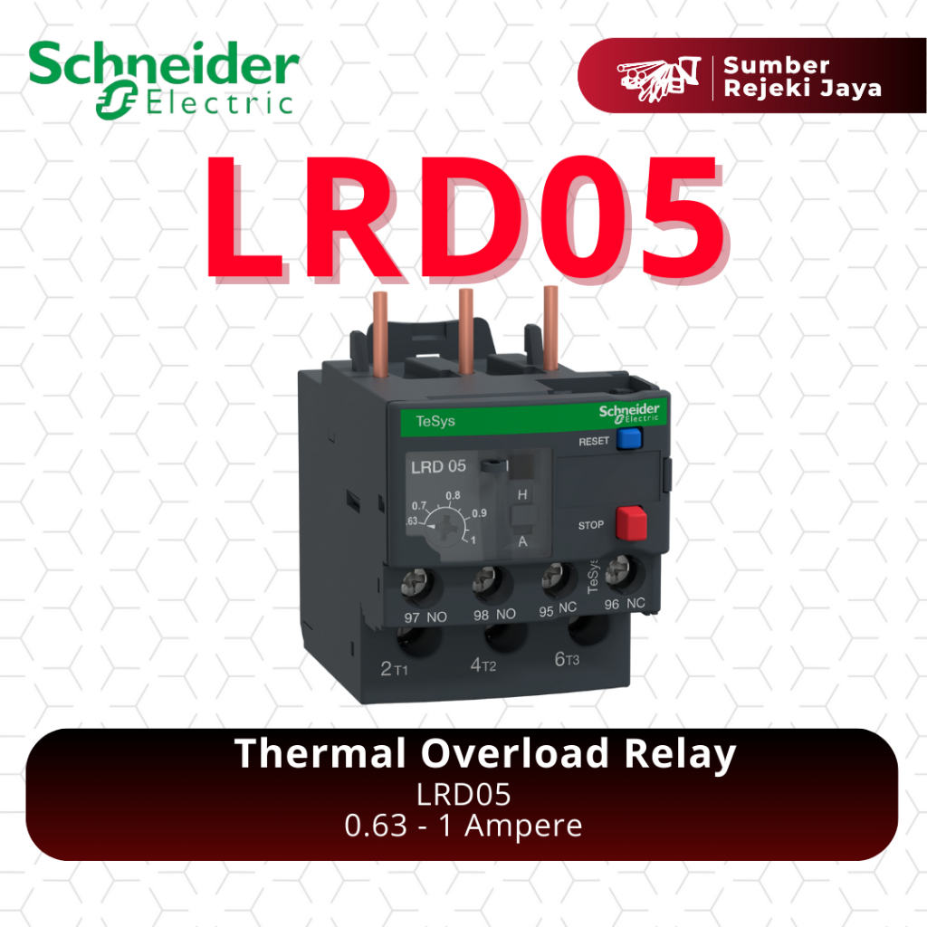 Schneider Thermal Overload Relay LRD05 0.63 - 1A