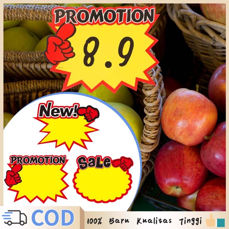 Jual 50pcs Tag Harga Promo Pop Card Label Sale Kartu Promosi Barang ...