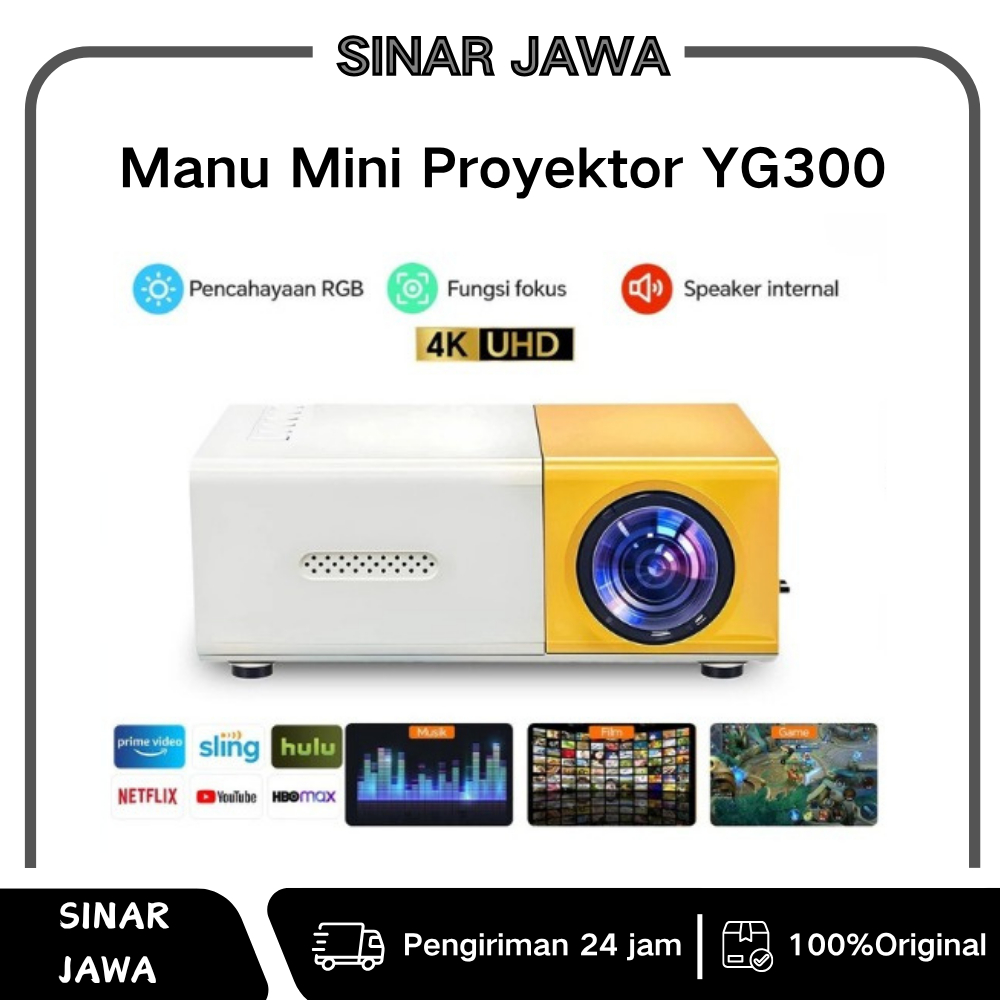 Jual Manu Mini Proyektor YG300 - Portable Home Theater Proyektor Mini ...