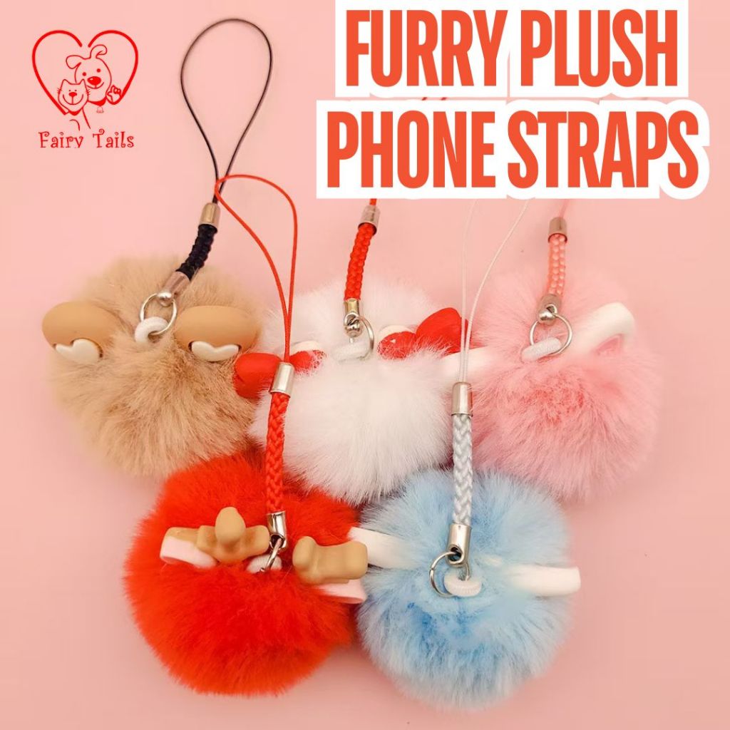 Jual Gantungan HP Boneka Bulu Lucu Keychain USB Bag Charm Phone Strap ...